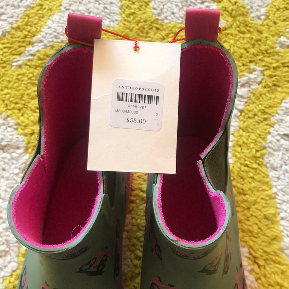 NWT Anthropologie Colloquial Chelsea Rain Booties - Picture 4 of 8